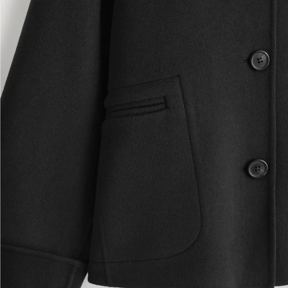 NWT COS DOUBLE-FACED WOOL SHORT JACKET SMALL S - Picture 4 of 11